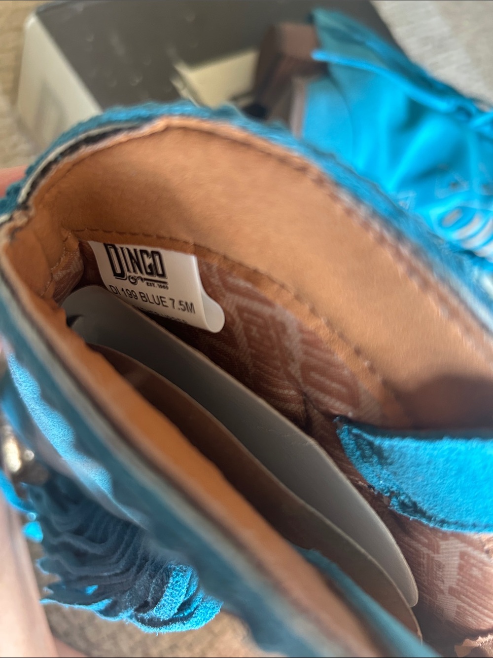 Dingo Spirit Trail Blue Boots with Flaw NWT 7.5 - Picture 8 of 10